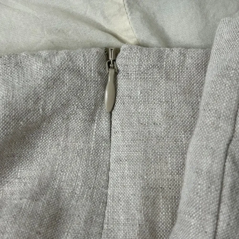 Reformation Harper Linen Romper in Oatmeal 100% Linen Size 6